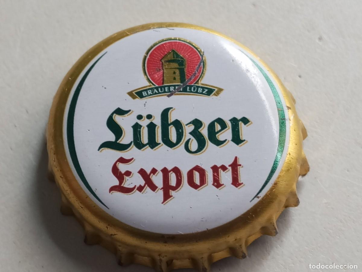 Coleccionismo de cervezas: Chapa tap&oacute;n corona de la cerveza alemana L&Uuml;BZER EXPORT