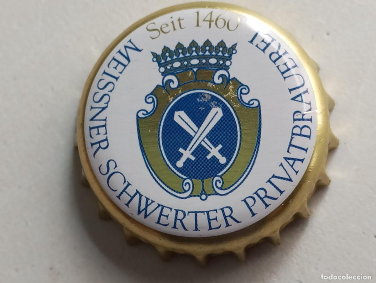 Coleccionismo de cervezas: Chapa tap&oacute;n corona de la cerveza alemana MEISSNER SCHWERTER PRIVATBRAUEREI SEIT 1460