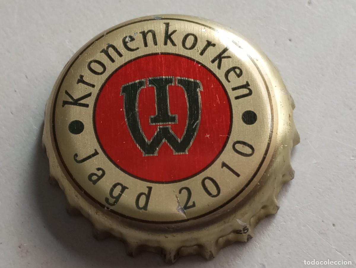 Coleccionismo de cervezas: Chapa tap&oacute;n corona de la cerveza alemana WERNESGR&Uuml;NER KRONENKORKEN JAGD 2010