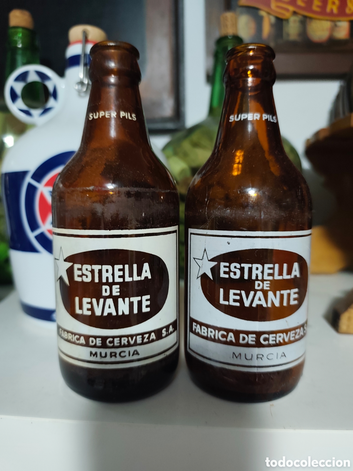 Coleccionismo de cervezas: Botellas de cerveza estrella levante distintas versiones