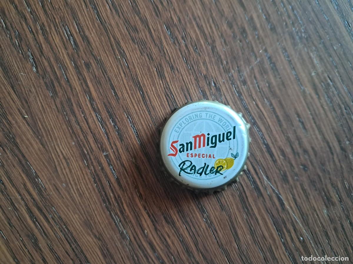Coleccionismo de cervezas: chapa tap&oacute;n corona de cerveza, Radler San Miguel especial.