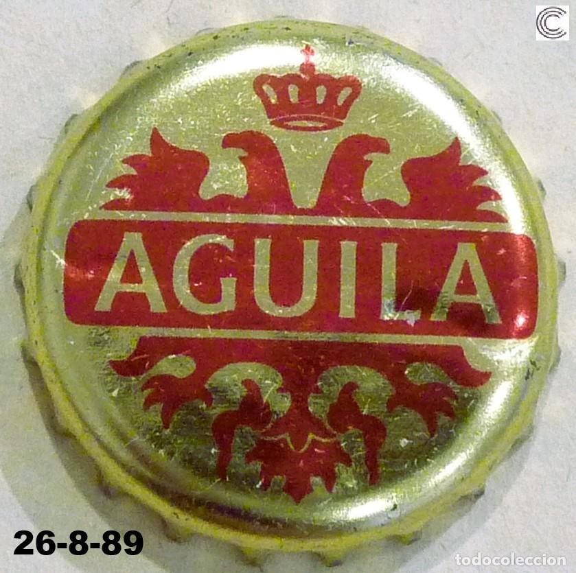 Coleccionismo de cervezas: Chapa cerveza AGUILA bic&eacute;fala DORADO C xapa kronkorken bottle cap capsule tappi