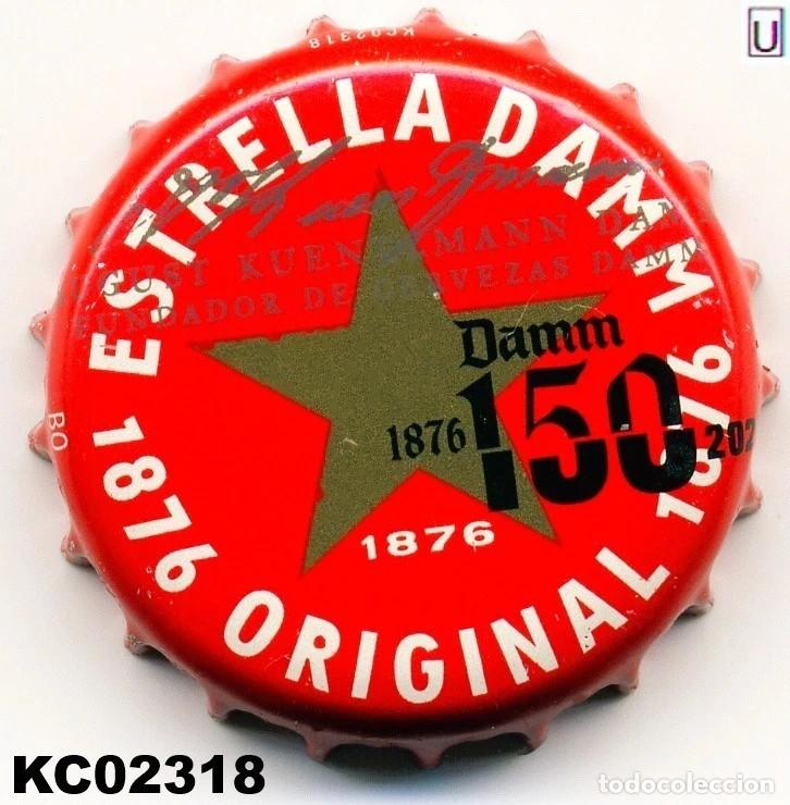 Coleccionismo de cervezas: Chapa cerveza DAMM Estrella 150 a&ntilde;os xapa kronkorken bottle cap capsule tappi