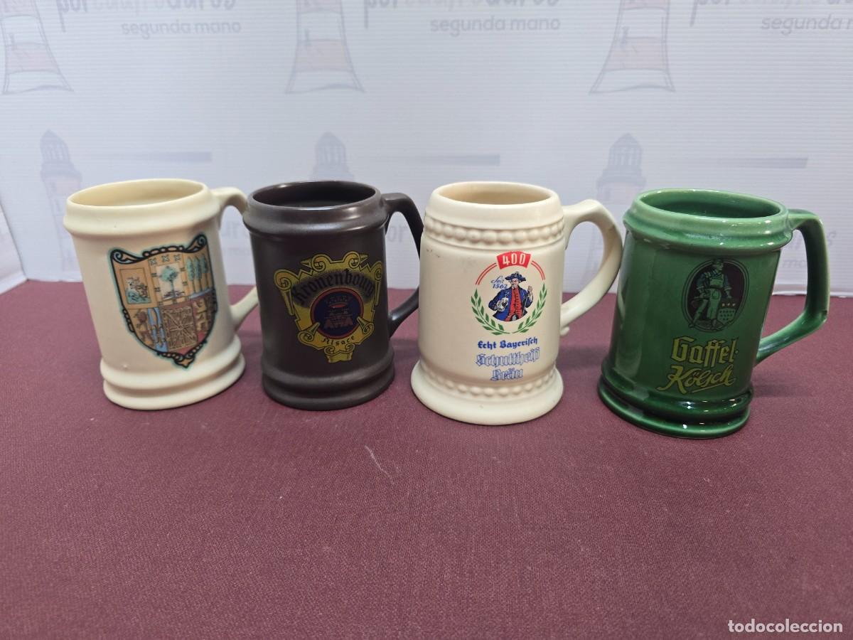 Coleccionismo de cervezas: 4 jarras de cerveza - Distribuciones Gamecho Errandonea