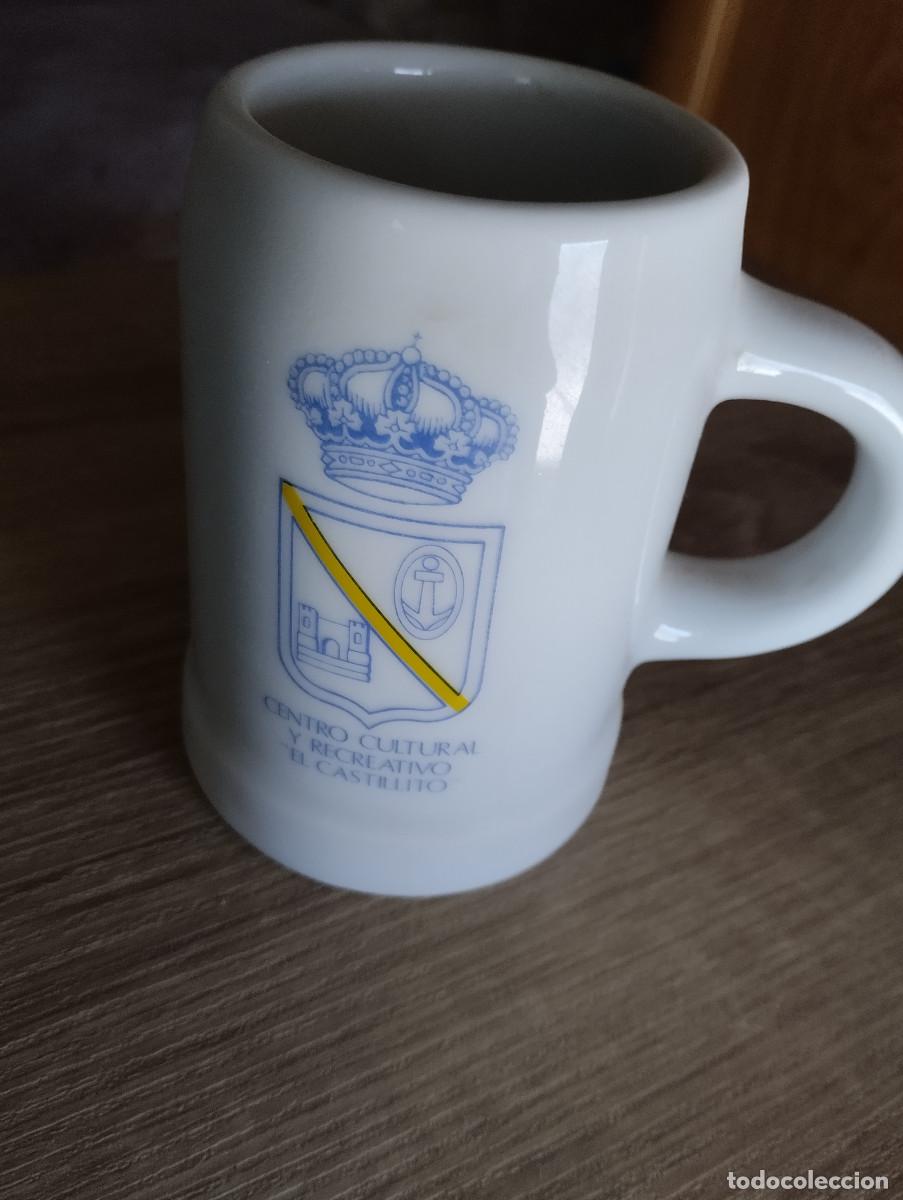 Coleccionismo de cervezas: jarra de cerveza de ceramica centro cultural y recreativo el castillito