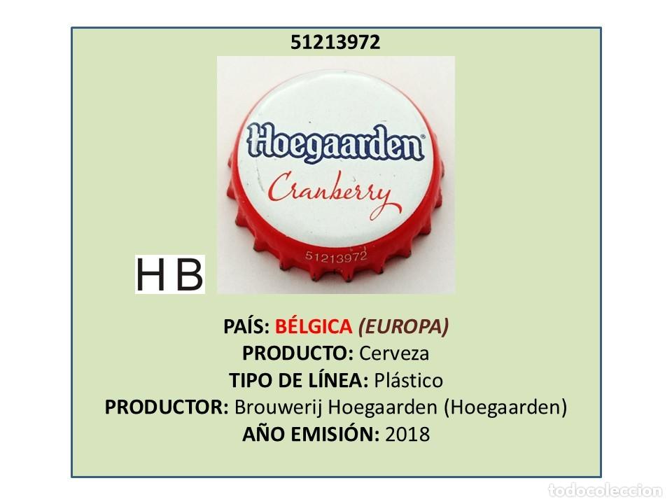Coleccionismo de cervezas: TAPON CORONA CAPSULA CHAPA CERVEZA HOEGAARDEN CRANBERRY (B&Eacute;LGICA)