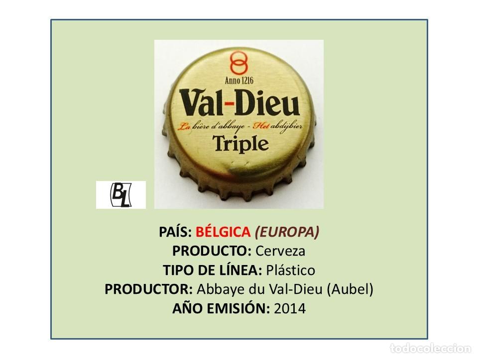 Coleccionismo de cervezas: TAPON CORONA CAPSULA CHAPA CERVEZA VAL-DIEU TRIPLE (B&Eacute;LGICA)