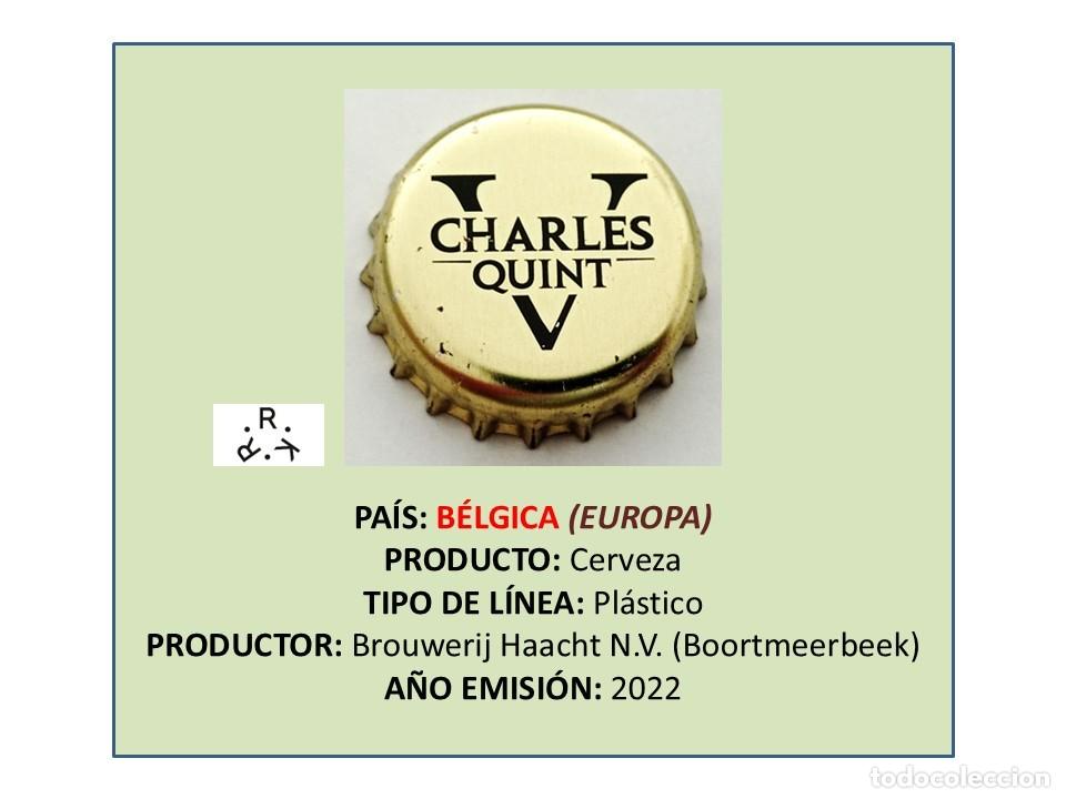 Coleccionismo de cervezas: TAPON CORONA CAPSULA CHAPA CERVEZA CHARLES QUINT GOUDBLOND (B&Eacute;LGICA)