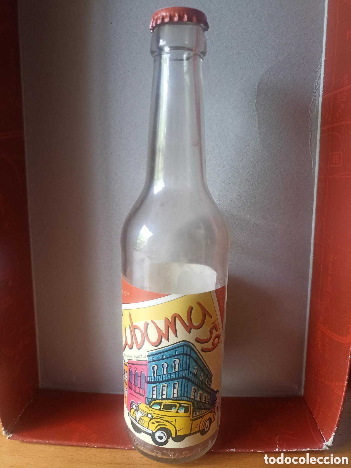 Coleccionismo de cervezas: Botella cerveza Cubana 59 vac&iacute;a con chapa 330 ml