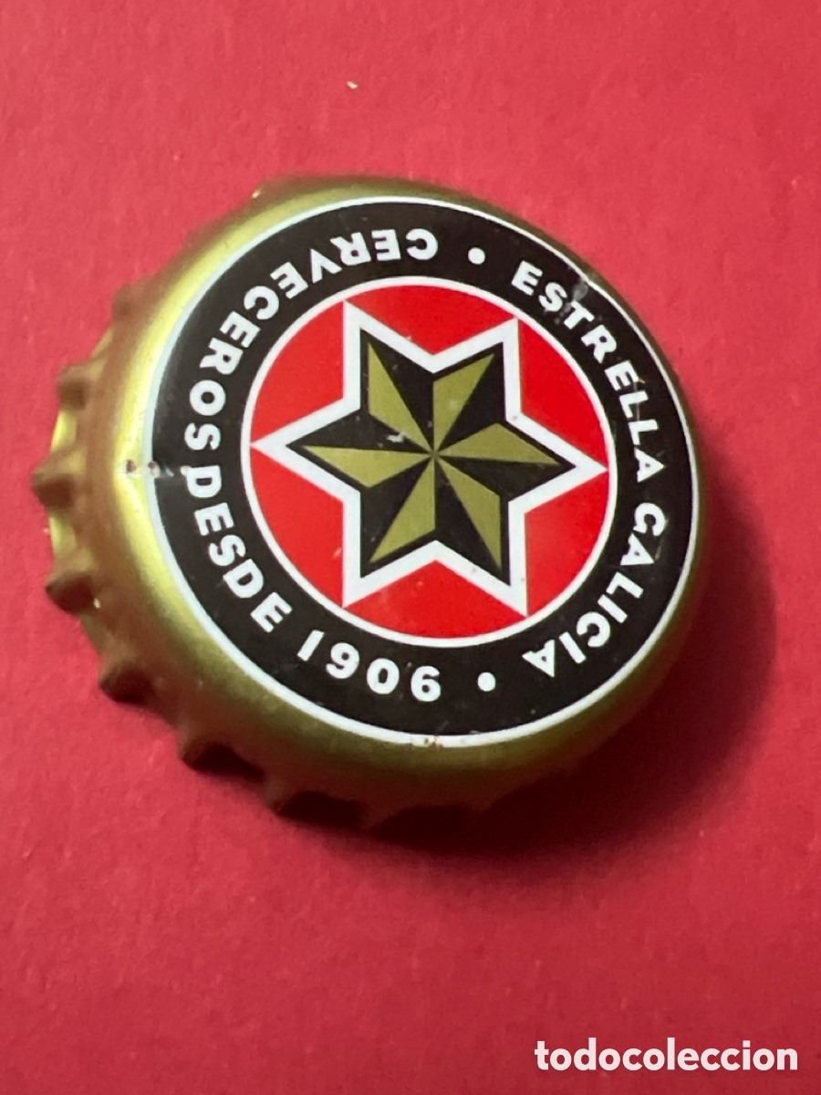 Coleccionismo de cervezas: H298. CHAPA ESTRELLA GALICIA CERVECEROS DESDE 1906