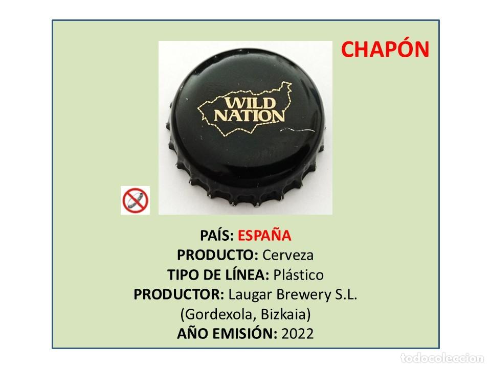 Coleccionismo de cervezas: TAPON CORONA CAPSULA CHAPA CERVEZA &rdquo;CHAP&Oacute;N&rdquo; WILD NATION (ESPA&Ntilde;A)