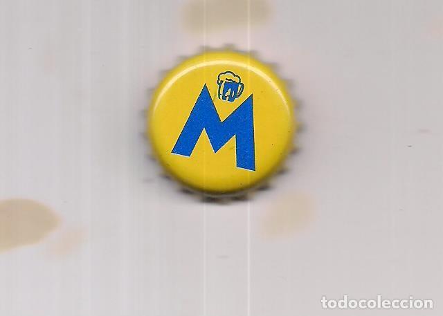 Coleccionismo de cervezas: 1 chapa cerveza moritz color amarillo factoria U
