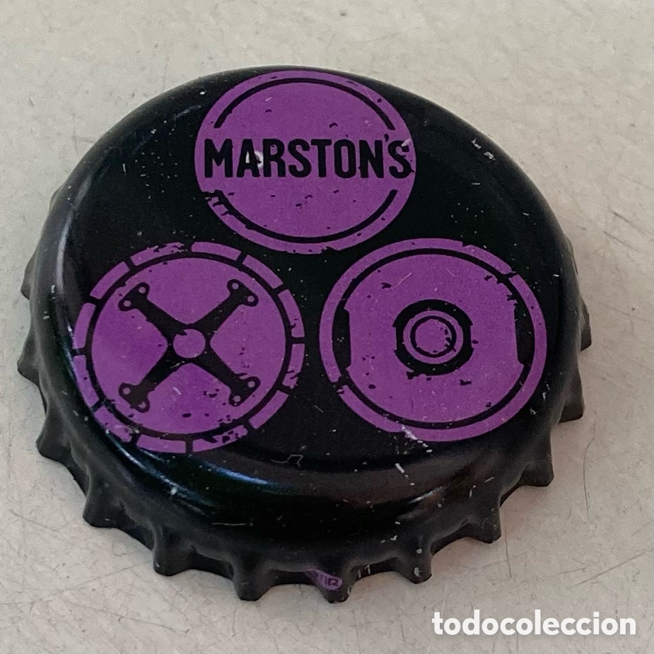 Coleccionismo de cervezas: BOTTLE CAP BEER CHAPA TAP&Oacute;N CORONA BIERE CERVEZA MARSTON'S. REINO UNIDO (4).--LOTE N.4112--CARMANJO