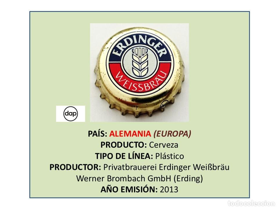 Coleccionismo de cervezas: TAPON CORONA CAPSULA CHAPA CERVEZA ERDINGER (ALEMANIA)