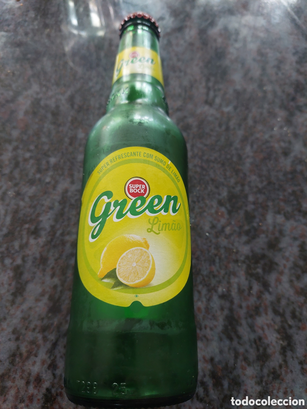 Sammeln von Brauereiartikeln: GREEN SUPER BOCK CERVEZA VACIA CON LIMON 33 CL