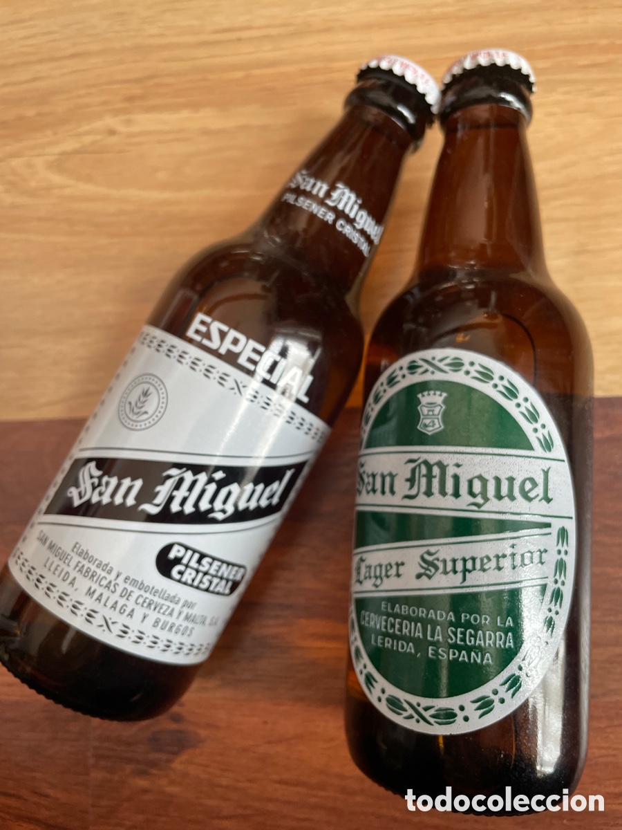 Coleccionismo de cervezas: Botellas cerveza San Miguel retro