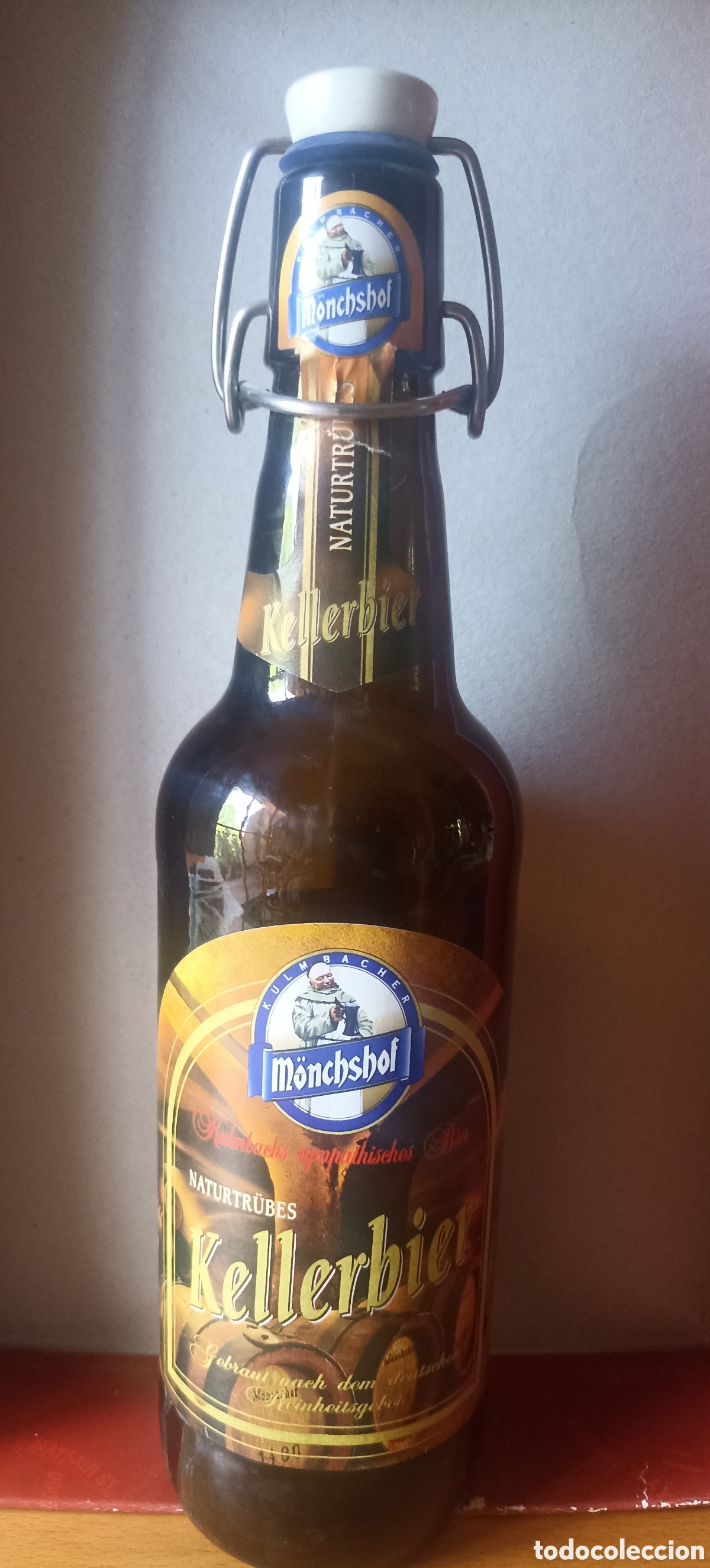 Coleccionismo de cervezas: Botella cerveza Kellerbier vac&iacute;a con tap&oacute;n 500 ml