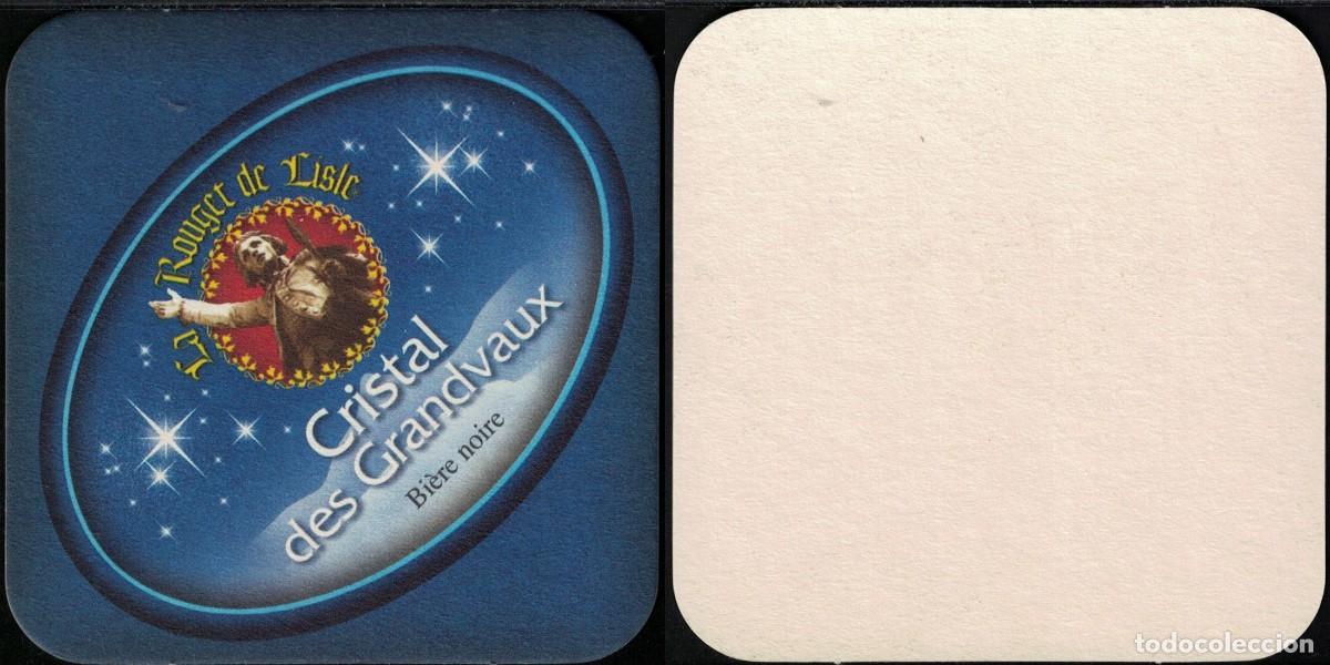 Coleccionismo de cervezas: Francia Sous Bock Beermat Coaster La Rouget de Lisle Cristal des Grandvaux