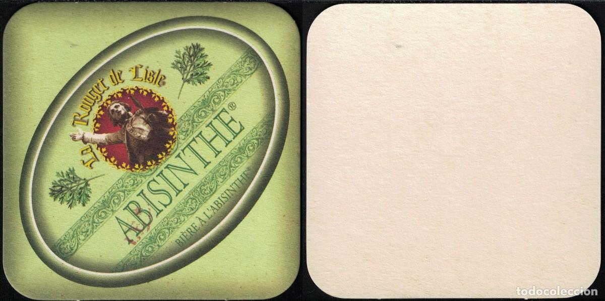 Coleccionismo de cervezas: Francia Sous Bock Beermat Coaster La Rouget de Lisle Abisinthe