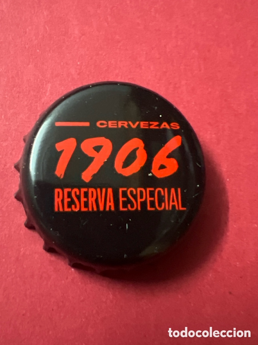 Coleccionismo de cervezas: T4/X40/7E. Chapa Cerveza Estrella Galicia 1906