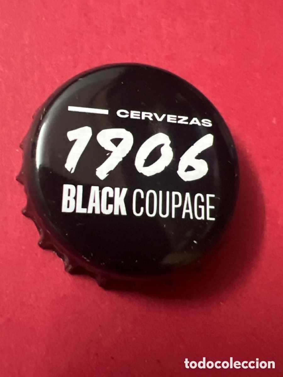 Coleccionismo de cervezas: T4/X40/8A. Chapa Cerveza Estrella Galicia 1906 Black Coupage