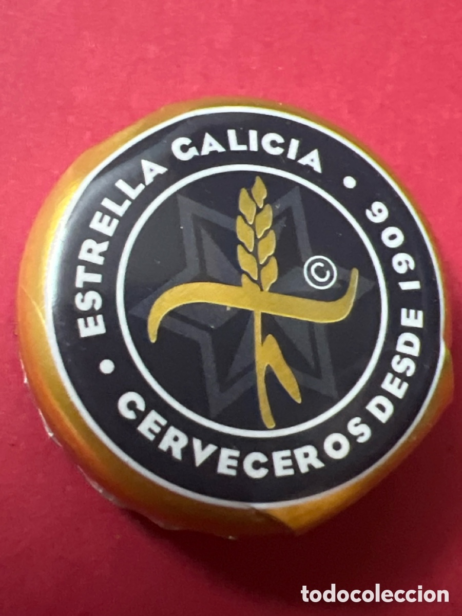 Coleccionismo de cervezas: T4/X40/8D. chapa anilla cerveza ESTRELLA GALICIA SIN GLUTEN NCC tap&oacute;n corona kronkorken