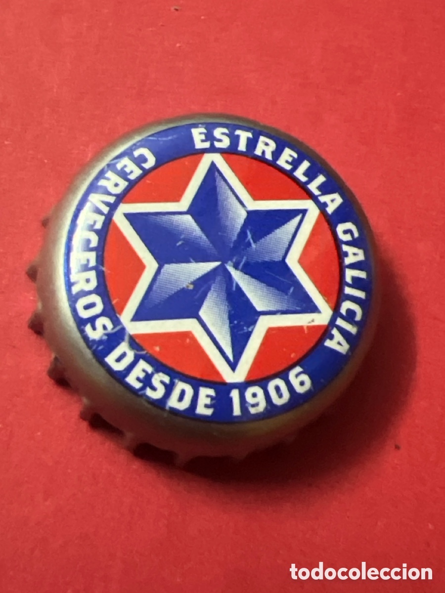 Coleccionismo de cervezas: T4/X40/11C. Chapa Espa&ntilde;a estrella galicia cerveza tapon corona