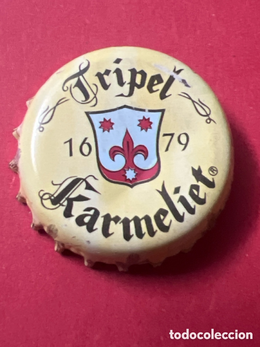 Sammeln von Brauereiartikeln: T4/X39/B2. PLACA CHAPA CORONA DE CERVEZA - Tripel Karmeliet - Belgica