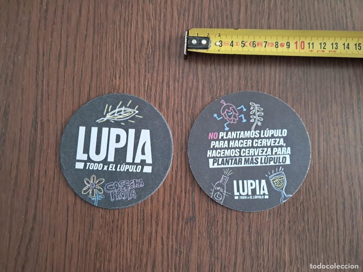 Coleccionismo de cervezas: posavasos de cart&oacute;n de cerveza, Lupia, estrella Galicia.