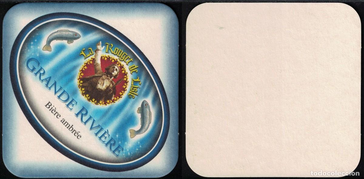 Coleccionismo de cervezas: France Sous Bock Beermat Coaster La Rouget de Lisle Grande Rivi&egrave;re