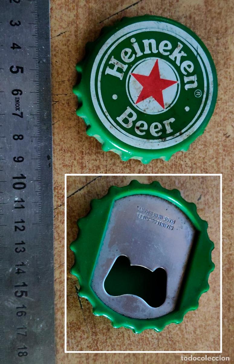 Coleccionismo de cervezas: Abridor de botellas de cerveza HEINEKEN vintage de los a&ntilde;os 80
