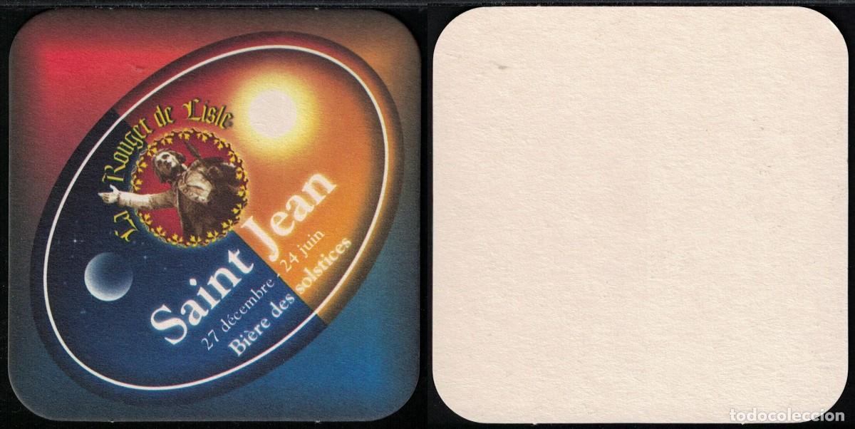 Coleccionismo de cervezas: Francia Sous Bock Beermat Coaster La Rouget de Lisle Saint Jean bi&egrave;re des solstices