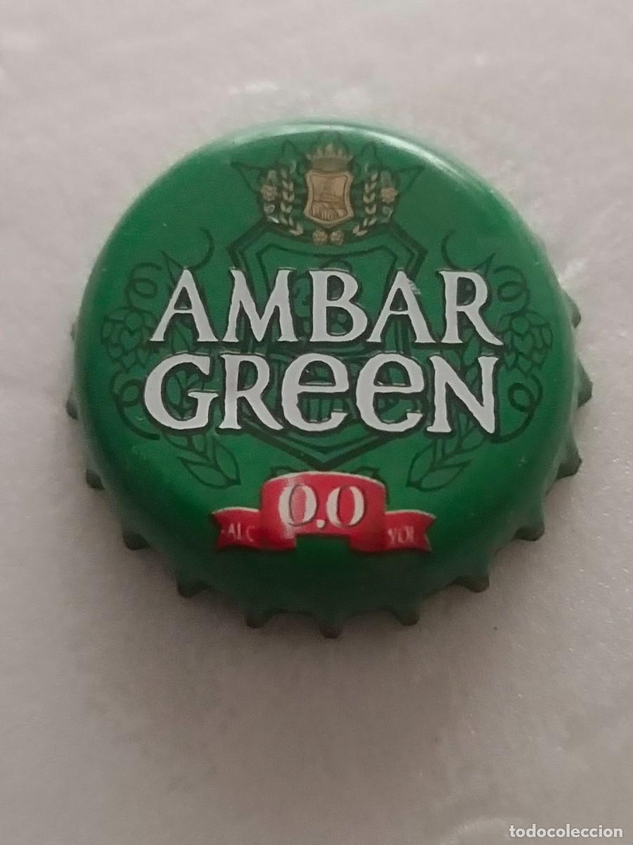 Coleccionismo de cervezas: CHAPA TAP&Oacute;N CORONA CERVEZA &Aacute;MBAR GREEN