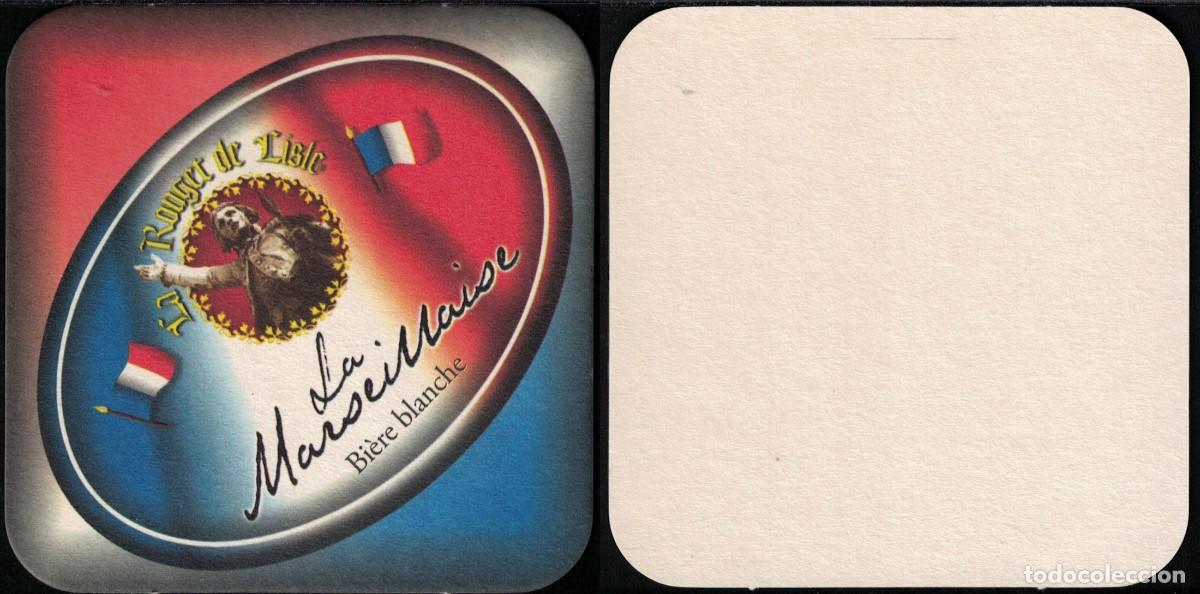 Coleccionismo de cervezas: Francia Sous Bock Beermat Coaster La Rouget de Lisle La Marseillaise