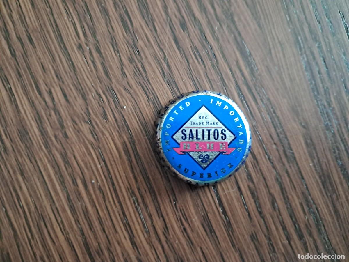 Coleccionismo de cervezas: chapa tap&oacute;n corona de cerveza, salitos, blue.