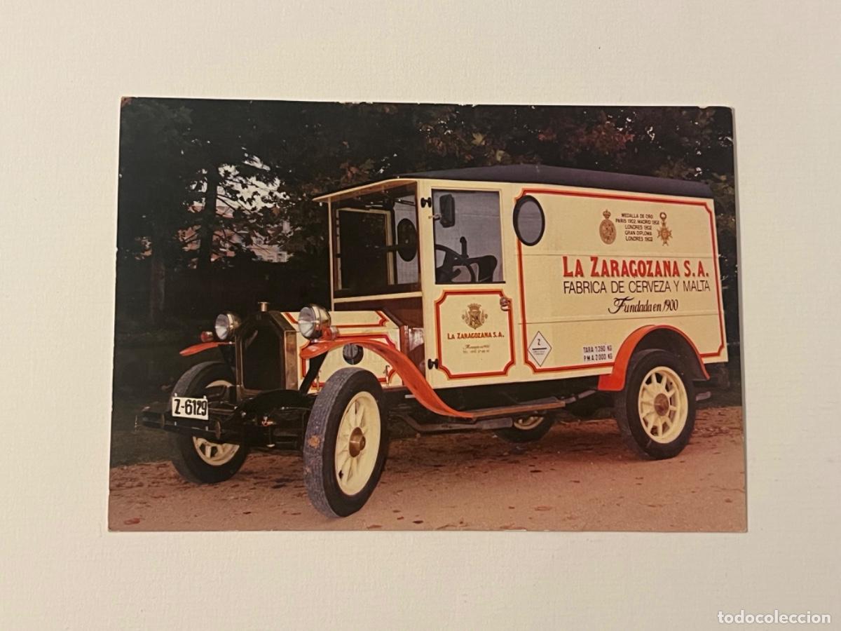 Coleccionismo de cervezas: Postal de cerveza AMBAR LA ZARAGOZANA CITRO&Euml;N