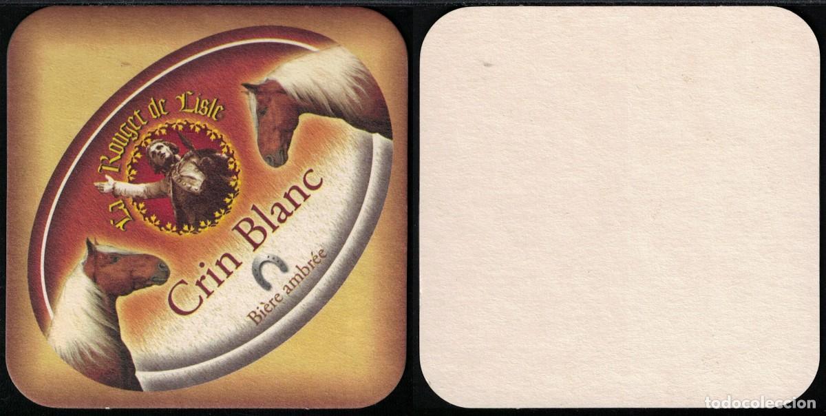 Coleccionismo de cervezas: Francia Sous Bock Beermat Coaster La Rouget de Lisle Crin Blanc Bi&egrave;re Ambr&eacute;e