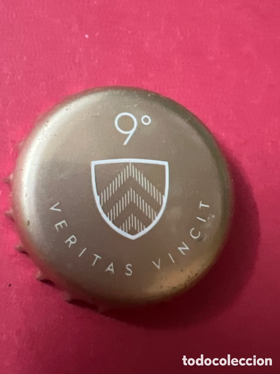 Coleccionismo de cervezas: T4/X33/D1. CHAPA CERVEZA - B&Eacute;LGICA - Veritas Vincit 9&deg;