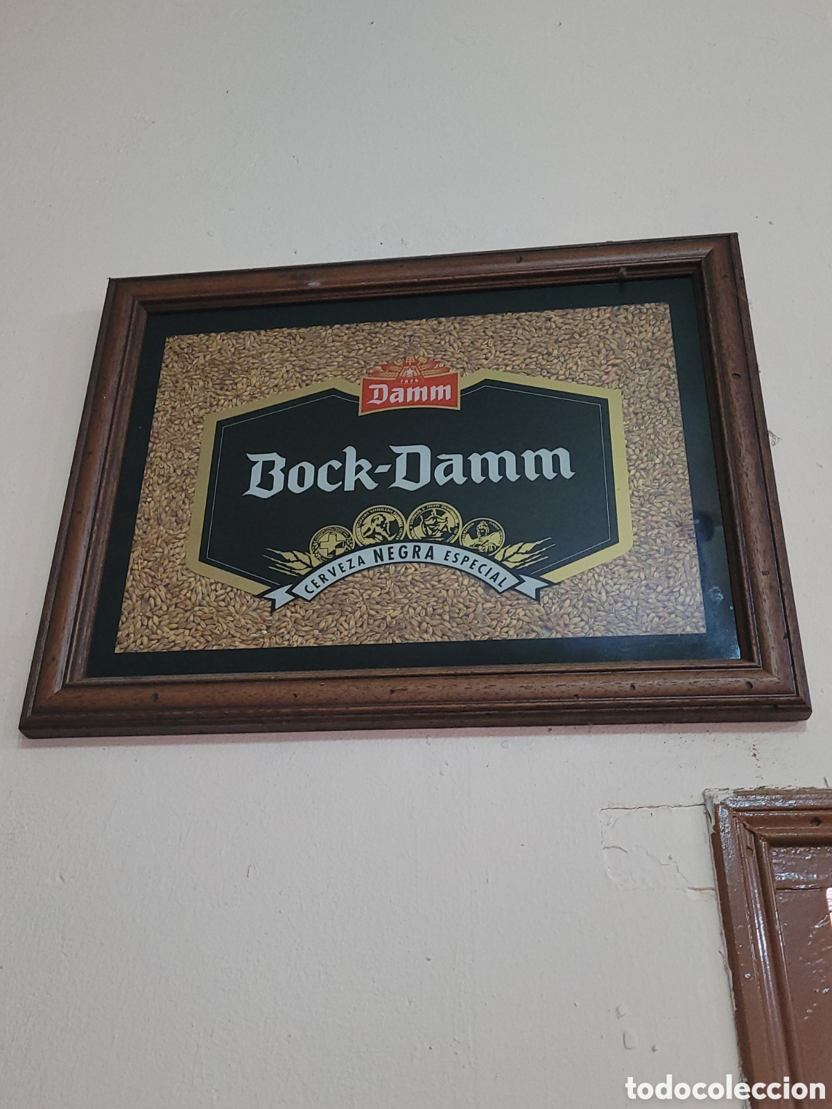 Coleccionismo de cervezas: Cartel Bock Damm con granos de malta