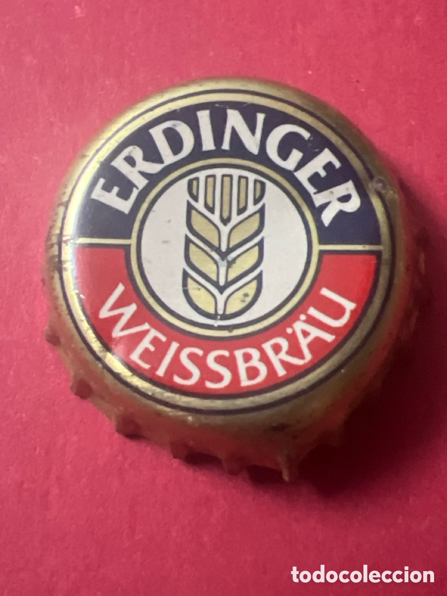 Coleccionismo de cervezas: T4/X32/D3. Chapa tap&oacute;n corona de la cerveza alemana ERDINGER WEISSBR&Auml;U