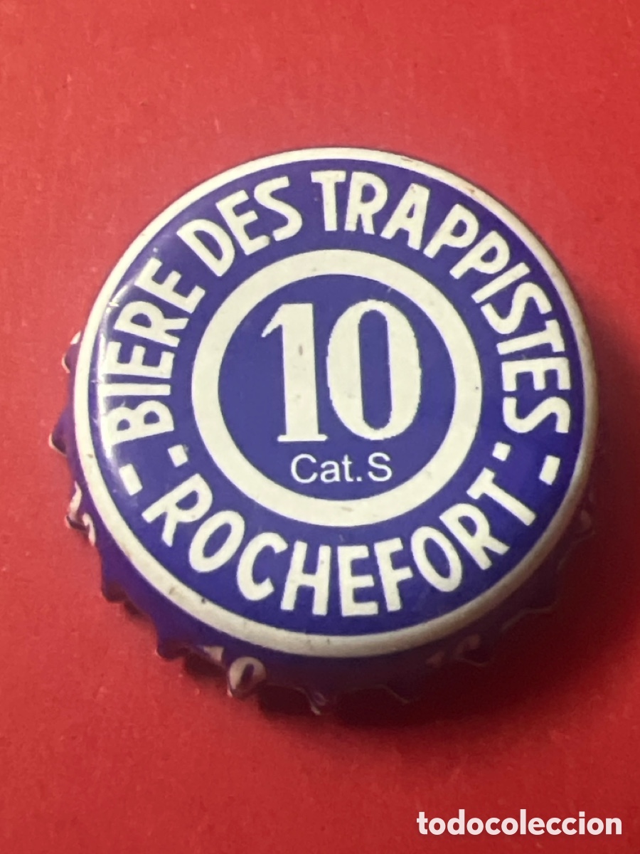 Coleccionismo de cervezas: T4/X32/F6. chapa tap&oacute;n corona de cerveza belga, Rochefort, biere des trappistes, n&ordm; 10.