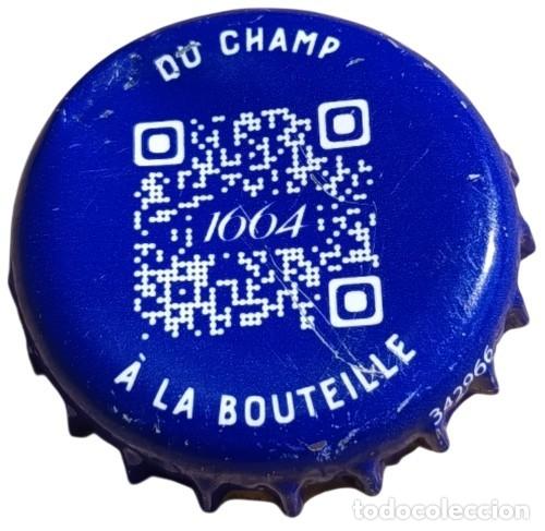 Coleccionismo de cervezas: Francia Capsule Bi&egrave;re Crown Cap Beer 1664 du Champ &agrave; la Bouteille QR Code RP148 tap&oacute;n corona