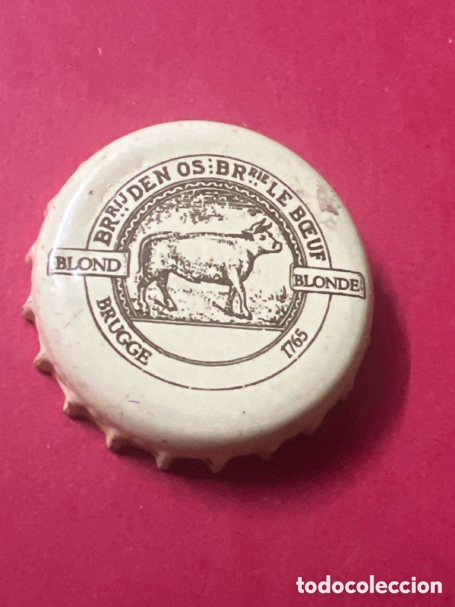 Coleccionismo de cervezas: T4/X32/G5. CHAPA CERVEZA - Br Rij Brrij den Os Br Rie Le Brriele Boeuf Blond Blonde Brugge 1765