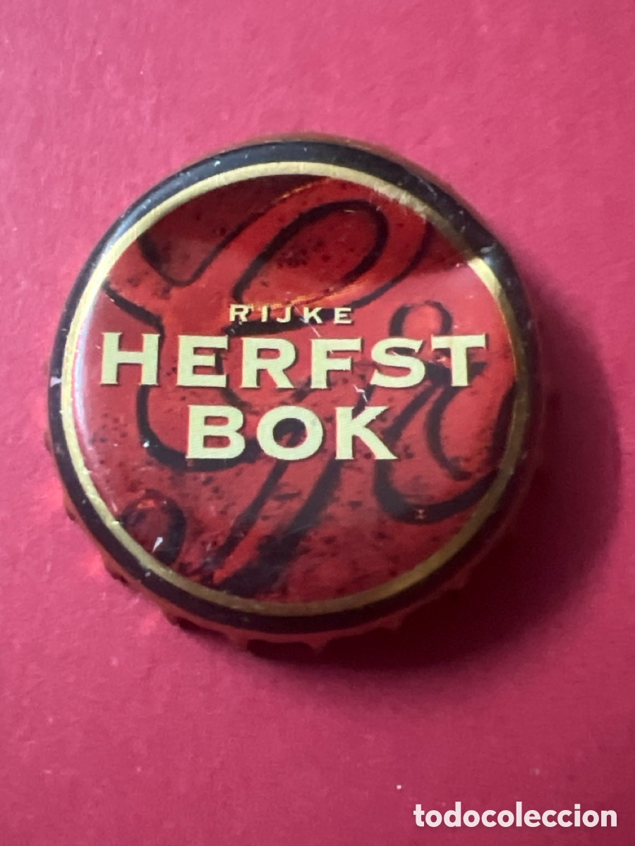 Coleccionismo de cervezas: T4/X32/N1. Chapa tap&oacute;n corona de la cerveza de Pa&iacute;ses Bajos GROLSCH HERFST BOK (RIJKE)