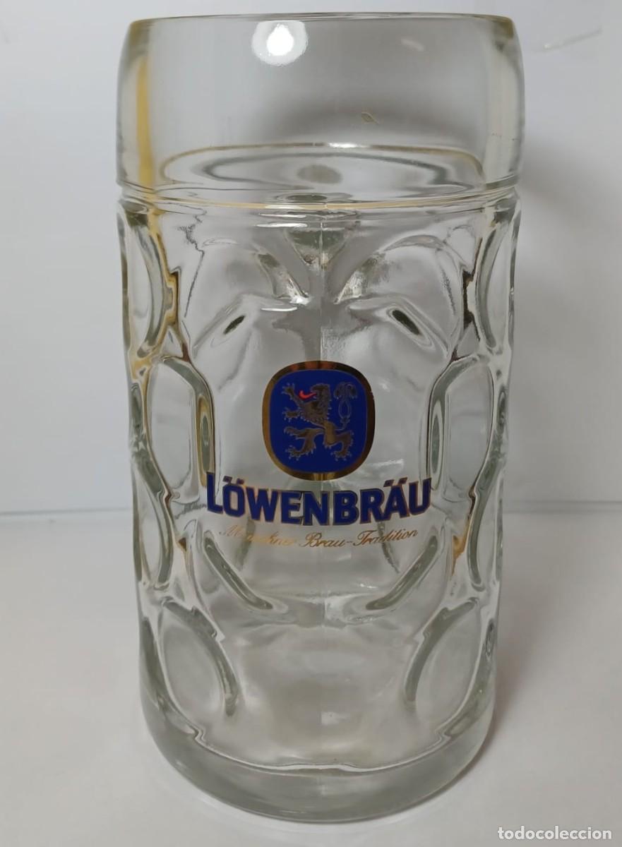 Coleccionismo de cervezas: Jarra cerveza L&ouml;wenbr&auml;u 1L Alemania 1995&ndash;2005