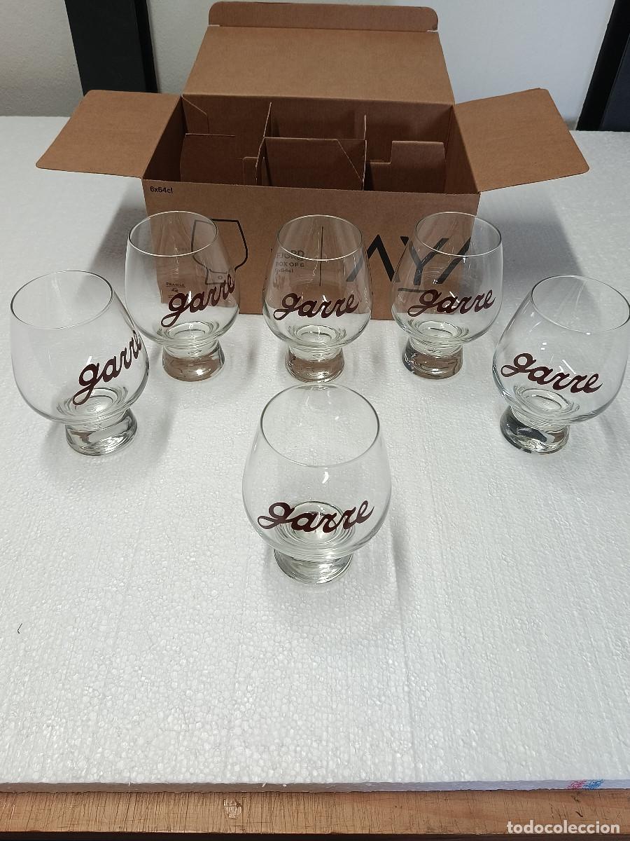Coleccionismo de cervezas: LOTE 6 VASOS CERVEZA BELGA DE GARRE. SIN USO EN CAJA ORIGININAL. 64CL.