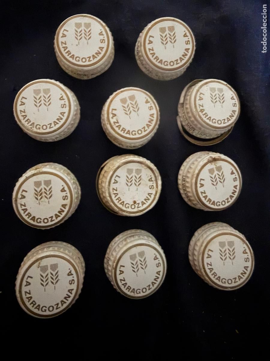 Coleccionismo de cervezas: Lote de tapones cerveza la zaragozana