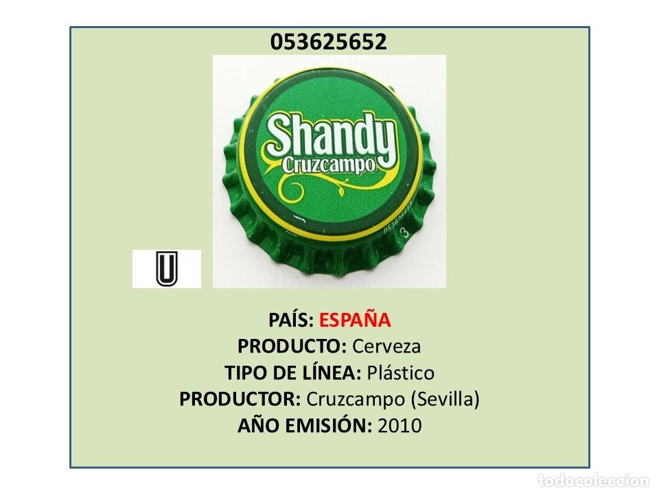 Coleccionismo de cervezas: TAPON CORONA CAPSULA CHAPA CERVEZA SHANDY CRUZCAMPO (ESPA&Ntilde;A)