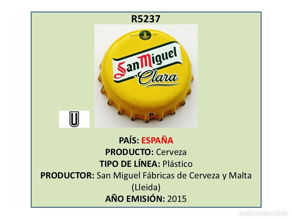 Coleccionismo de cervezas: TAPON CORONA CAPSULA CHAPA CERVEZA SAN MIGUEL CLARA (ESPA&Ntilde;A)