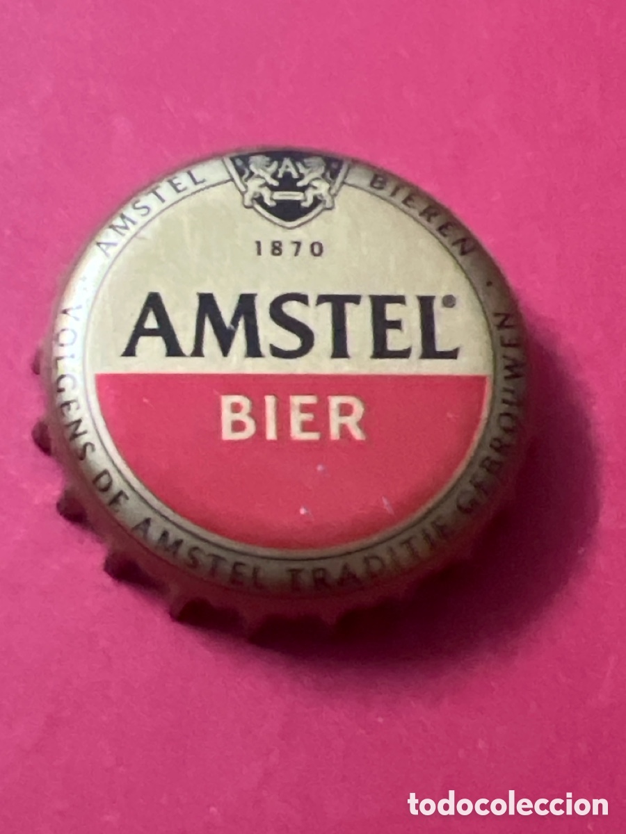 Coleccionismo de cervezas: T4/X50/D5. Amstel Bier 1870 Amstel Bieren Volgens de Amstel Traditie Gebrouwen A